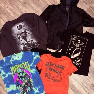 Past Lane Orange Kids Racing Graphic Tee - Unbranded